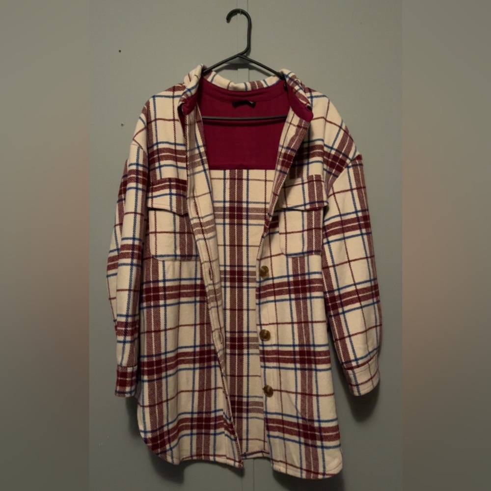 flannel(red white and blue)